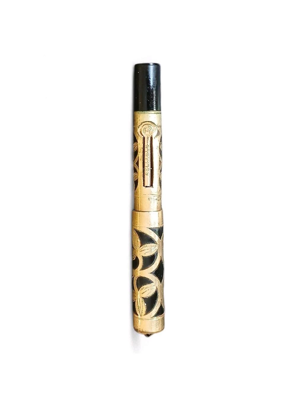 MORRISON'S Art Deco 14K Gold / Overlay 14kt Gold fountain pen nib mini 3.75" VTG